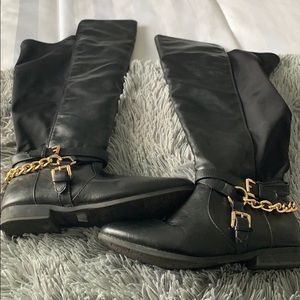 Torrid wide calf thigh high boots!